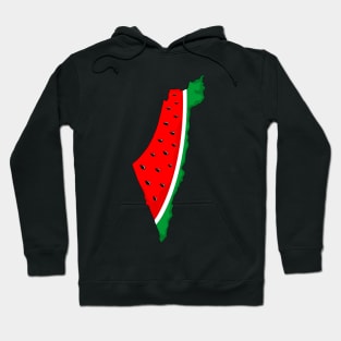 Palestine Map Watermelon Symbol of freedom Hoodie